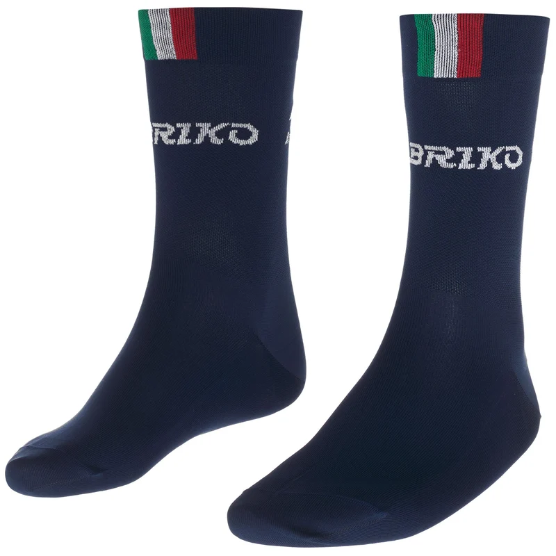 BRIKO FITRI SOCKS 23CM - Socks - Crew Sock - Unisex - Blue Iris-White
