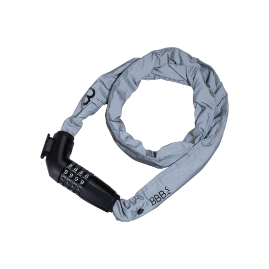 antivol CodeLink reflective chain cable noir/gris 5mmx1000mm