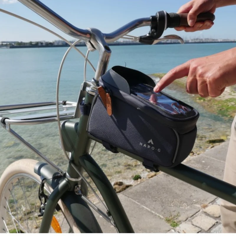 Sacoche de cadre pour smartphone avec pare-soleil Hapo-G