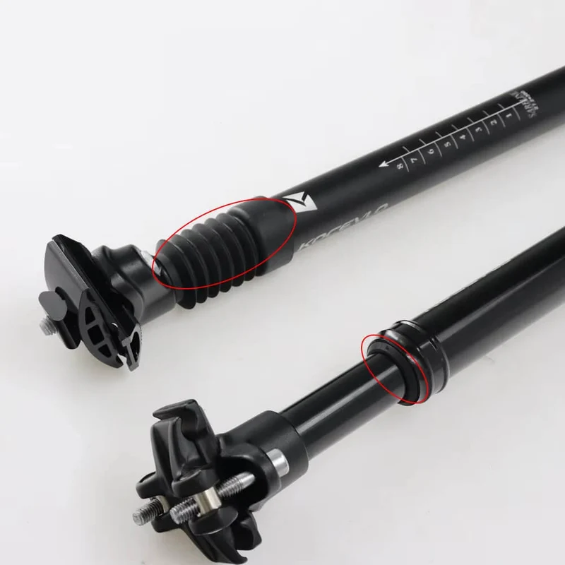 QuadLinkSuspensionPost™ | Tige de selle suspendue avec amorti réglable et soulagement dorsal