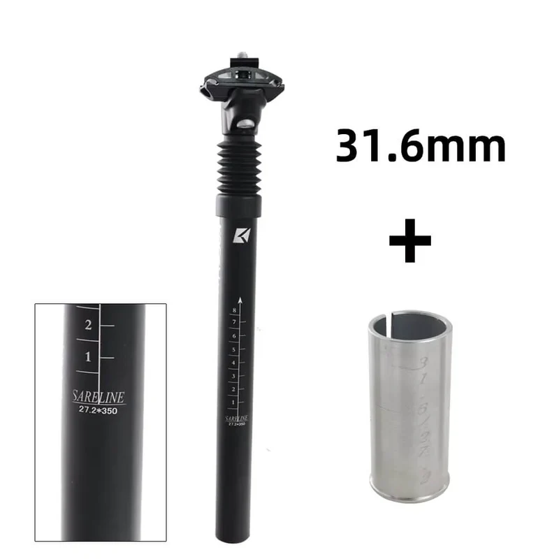 QuadLinkSuspensionPost™ | Tige de selle suspendue avec amorti réglable et soulagement dorsal