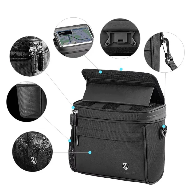 PackNSteer™ | Sacoche guidon vélo étanche avec écran tactile intégré