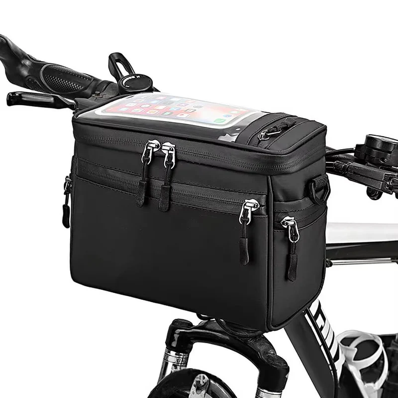 RideVault™ | Sacoche guidon vélo avec fenêtre tactile et port en bandoulière