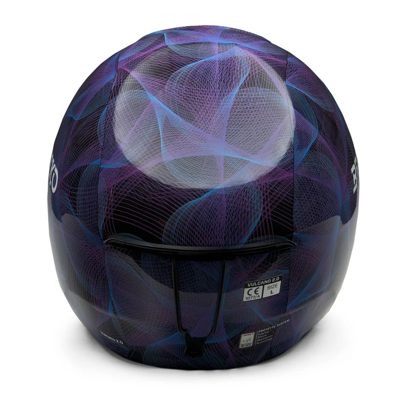 VULCANO 2.0 GRAPHIK - Helmets - Helmet - Unisex - Shiny Black-Purple Blue Cerulean Graphic-White