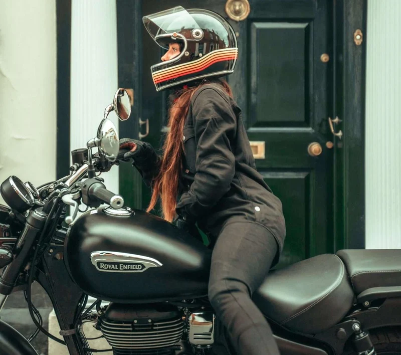 Veste Surchemise Moto Femme Noire — Aramide & Protections CE | VALA™