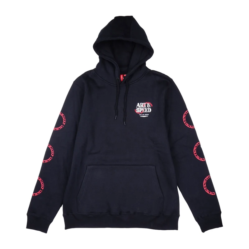 Pullover Hoodie Pink Slips Black