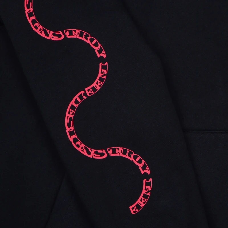 Pullover Hoodie Pink Slips Black