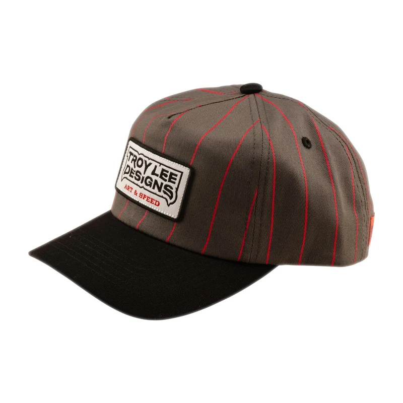Unstructured Curved Snapback Medieval Gray / Red