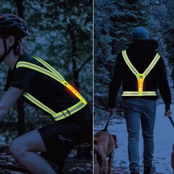 SafetyVestLight™ | Gilet clignotant velo led rechargeable et étanche