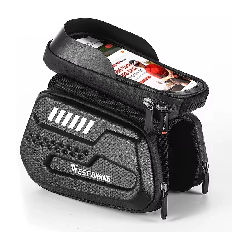 PhoneRidePack™ | Sacoche velo telephone étanche avec fenêtre tactile et capacité de 1.4L