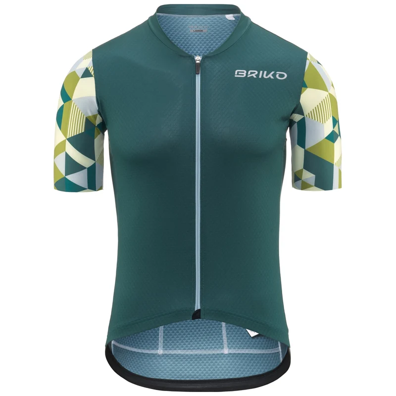 JERSEYKO ABSTRACT - Active Jerseys - Shirt - Man - Green Sea Pine-Green Smoke-Azure Erica