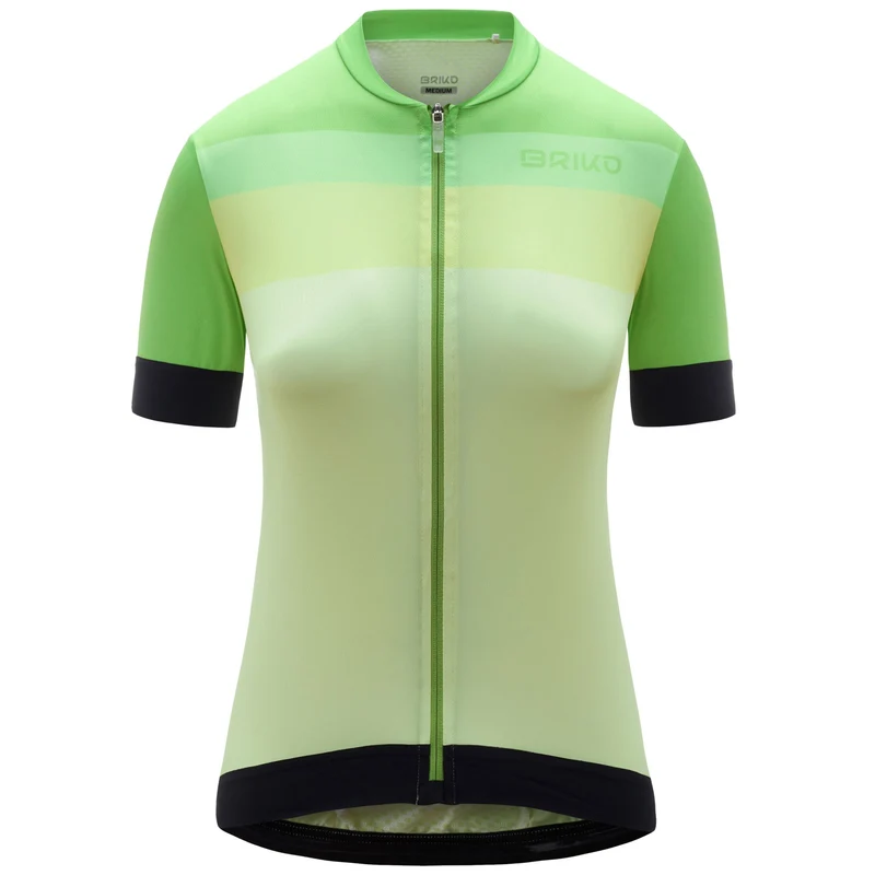 JERSEYKA STRIPE LADY - Active Jerseys - Shirt - Woman - Yellow Ethereal-Green Lime Punch-Black