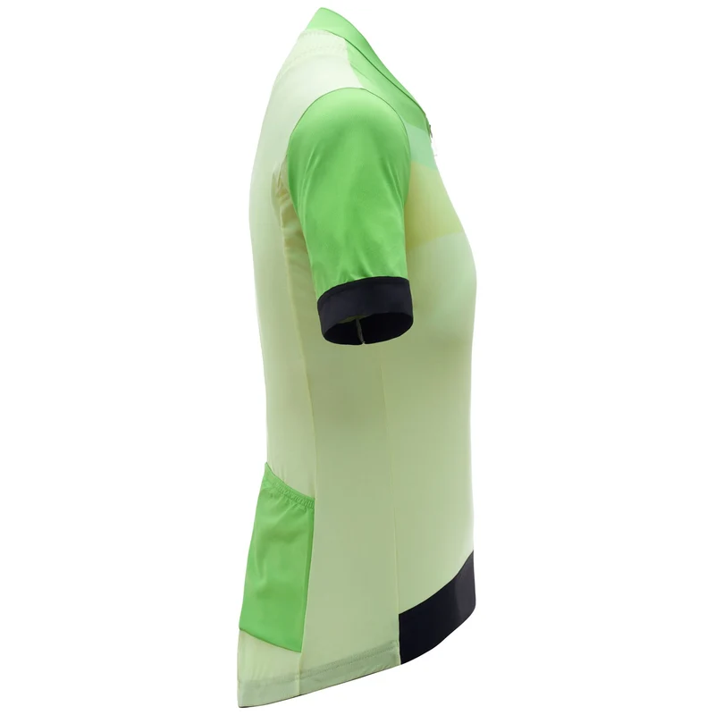 JERSEYKA STRIPE LADY - Active Jerseys - Shirt - Woman - Yellow Ethereal-Green Lime Punch-Black