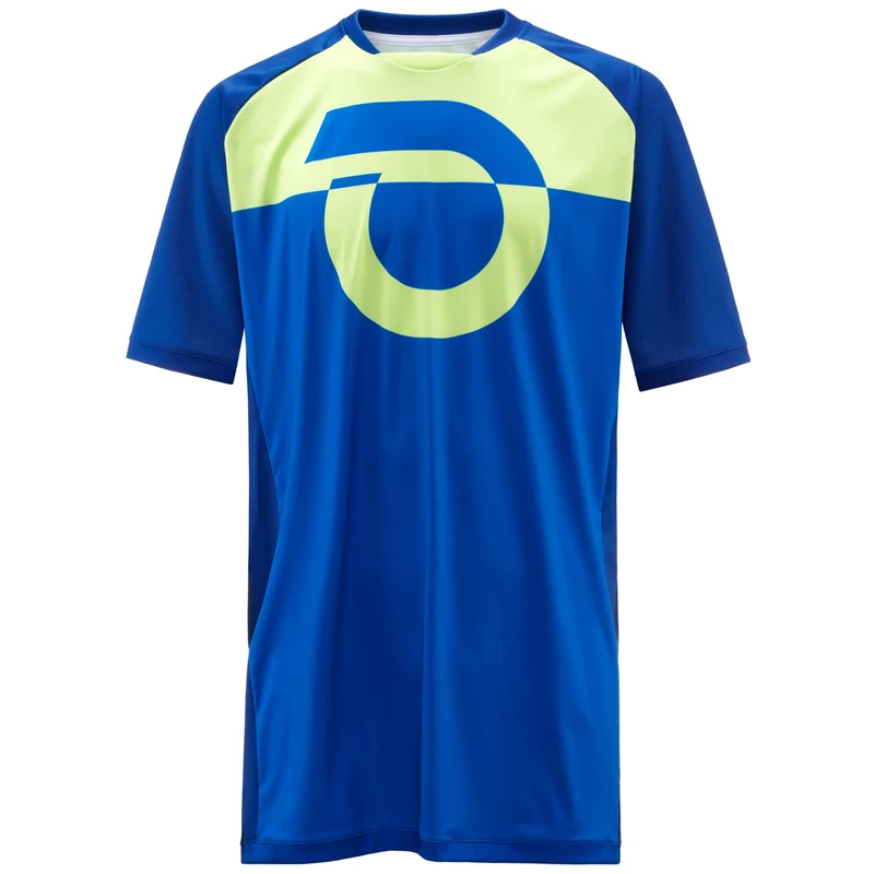 FIERCE MTB - Active Jerseys - Shirt - Man - Blu-Blu avio-Lime-Blue Deep Water