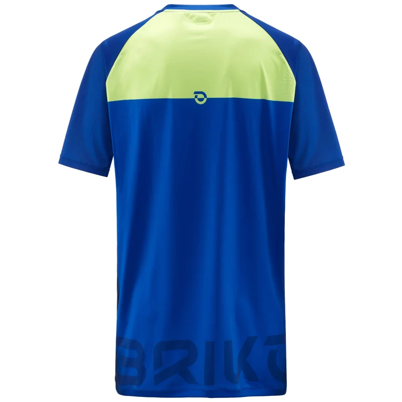FIERCE MTB - Active Jerseys - Shirt - Man - Blu-Blu avio-Lime-Blue Deep Water