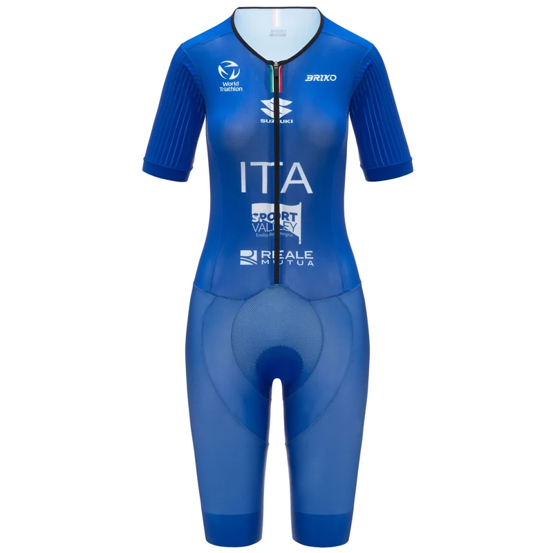 BRIKO FITRI BODY W TRIATH SHORTSLEEVE - Sport Suits - Body - Woman - Blue Indigo
