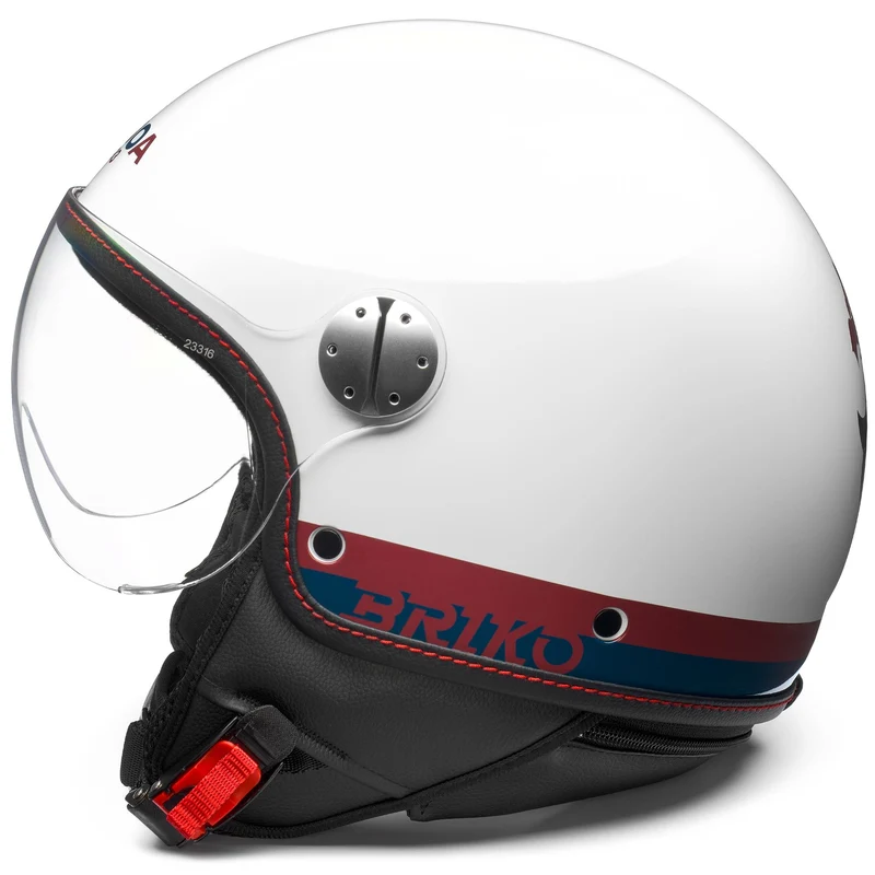 GRIFO GENOA - Helmets - Helmet Visor - Unisex - Shiny White-Solid Red-Daintree Blue