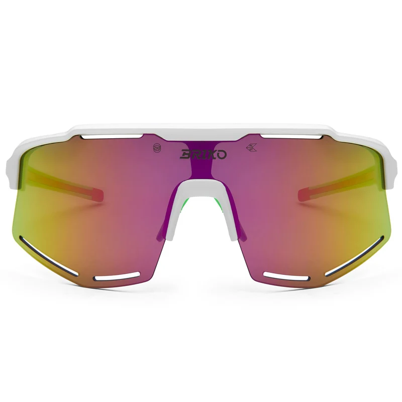 KOMI - Glasses - Sunglasses - Unisex - Shiny white neon green pink orange-PUM3-White
