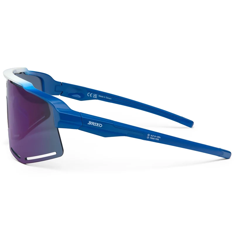 KOMI SHARP LITE ITALIA - Glasses - Sunglasses - Unisex - Shiny White Lightblue Shaded-SHLBM3