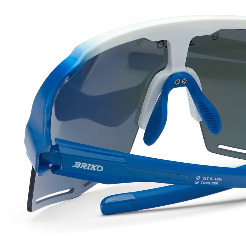 KOMI SHARP LITE ITALIA - Glasses - Sunglasses - Unisex - Shiny White Lightblue Shaded-SHLBM3