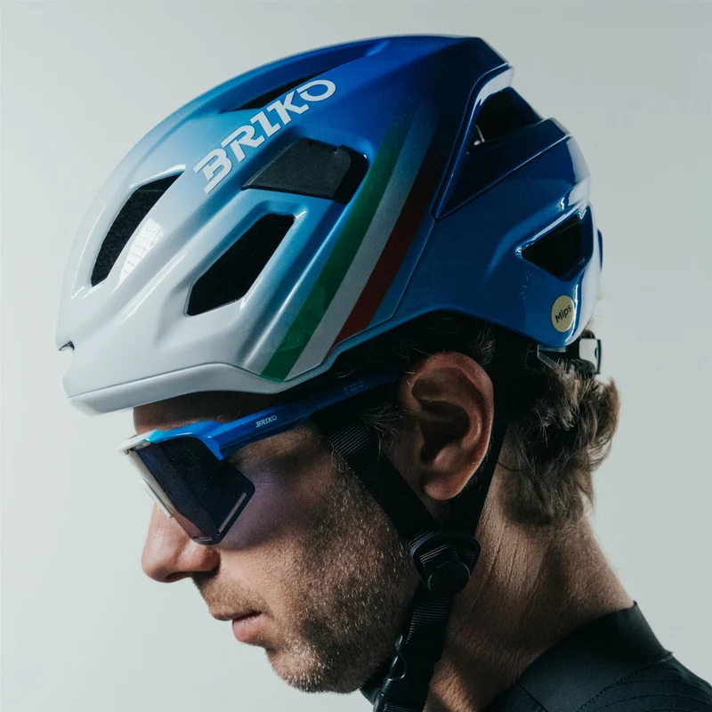 AERO PLUS ITALIA - Helmets - Helmet - Unisex - Shiny White Lightblue Shaded-Monza Red-Fun Green