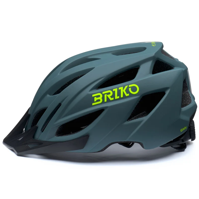 GISLY - Helmets - Helmet - Unisex - Matt Corduroy Green-Neon Yellow