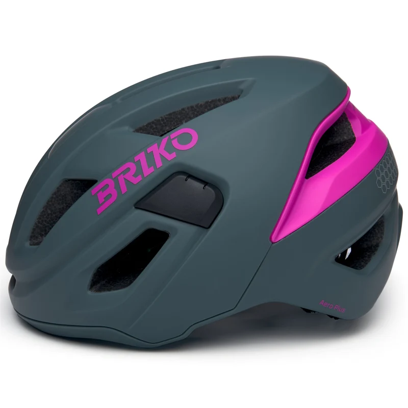 AERO PLUS - Helmets - Helmet - Unisex - Matt Corduroy Green-Neon Pink