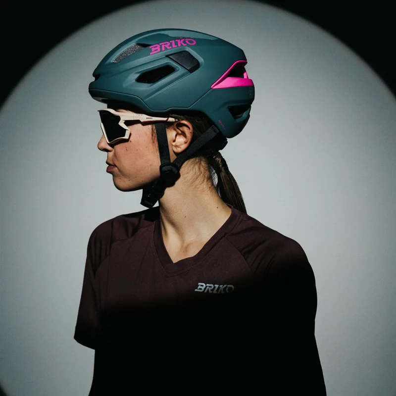 AERO PLUS - Helmets - Helmet - Unisex - Matt Corduroy Green-Neon Pink