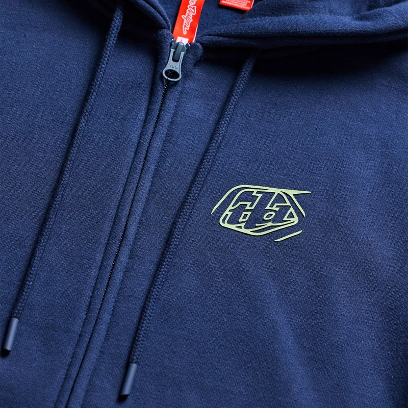 Zip up Hoodie Badge Navy / Sage