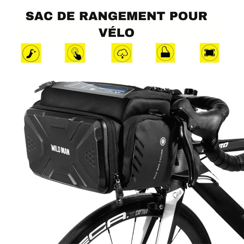 ProofFrameBag™ | Sacoche guidon vélo pratique et étanche 4L