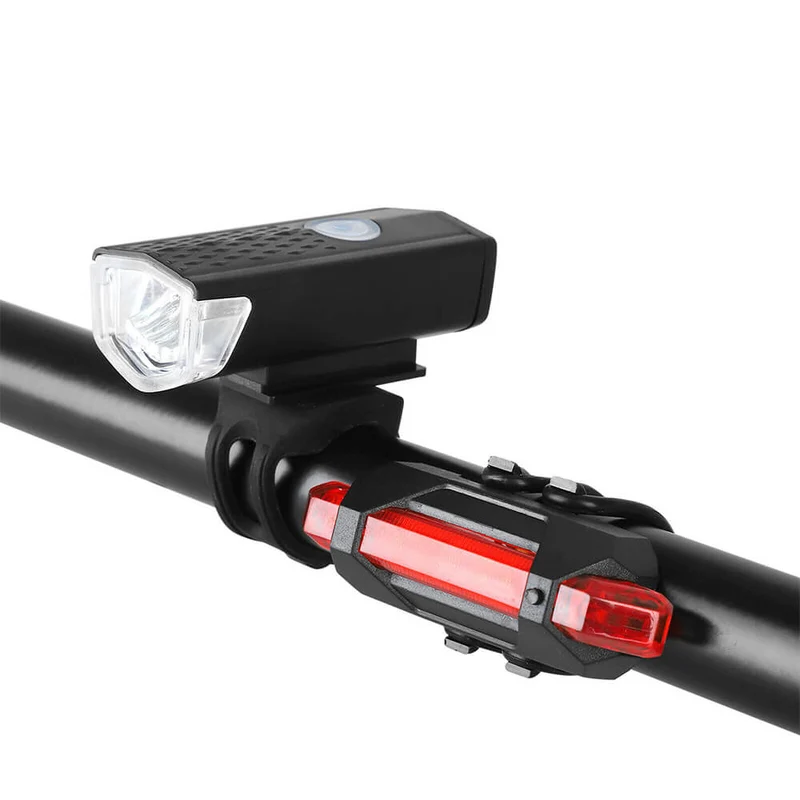 BrightBikeLight™ | Eclairage velo rechargeable USB avec feu arrière inclus