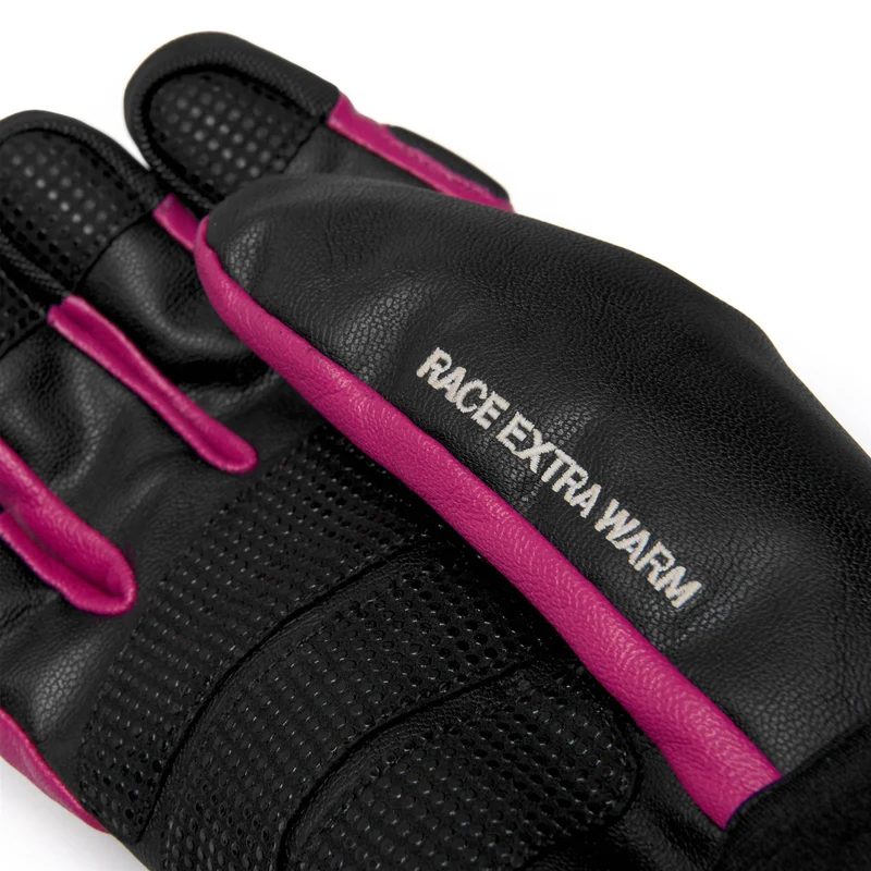 RACE GLOVE EW - Gloves - Glove - Unisex - Black-Pink Peacock-Yellow Buttercup-White