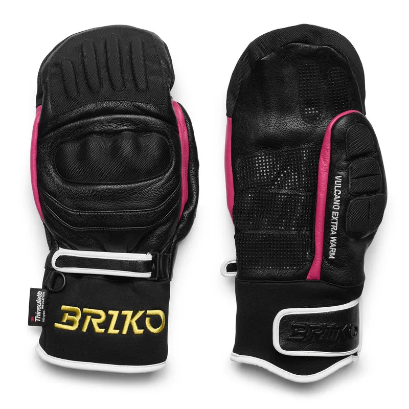 VULCANO MITT EW - Gloves - Glove - Unisex - Black-Pink Peacock-Yellow Buttercup-White