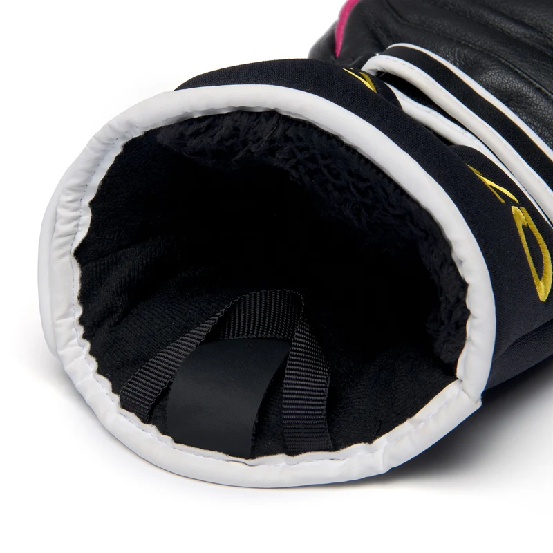 VULCANO MITT EW - Gloves - Glove - Unisex - Black-Pink Peacock-Yellow Buttercup-White