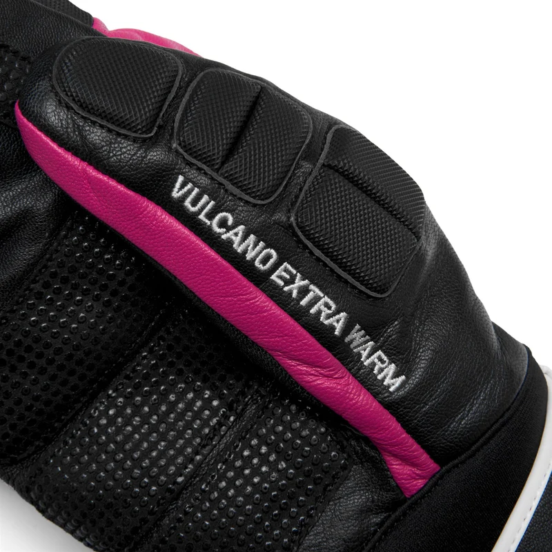 VULCANO MITT EW - Gloves - Glove - Unisex - Black-Pink Peacock-Yellow Buttercup-White