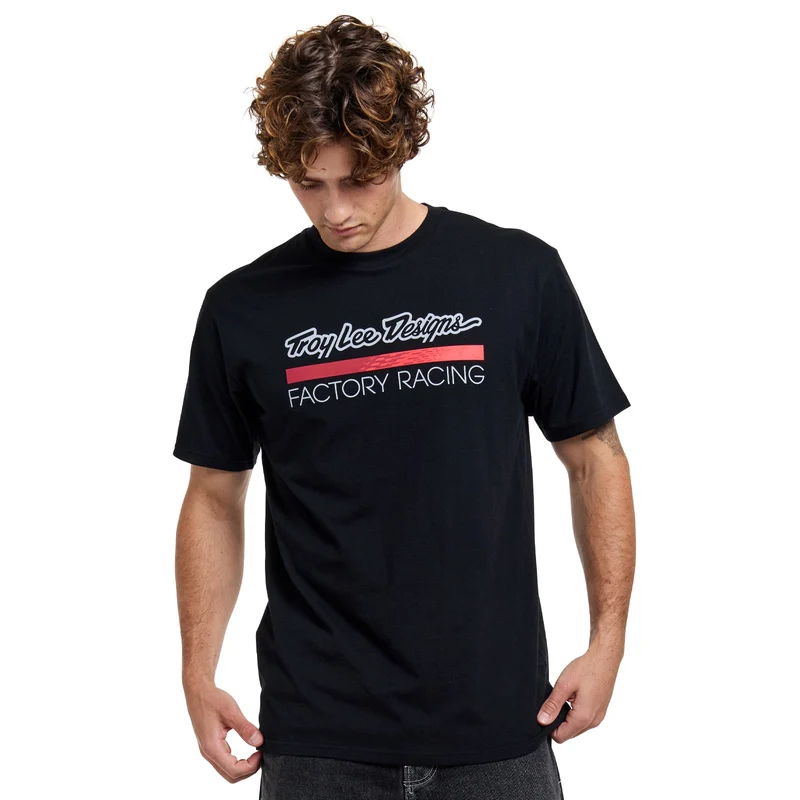 Short Sleeve Tee Troy Lee Designs Factory Racing Black / Red