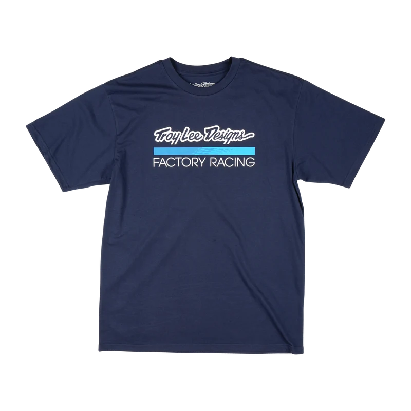 Short Sleeve Tee Troy Lee Designs Factory Racing Navy / Blue