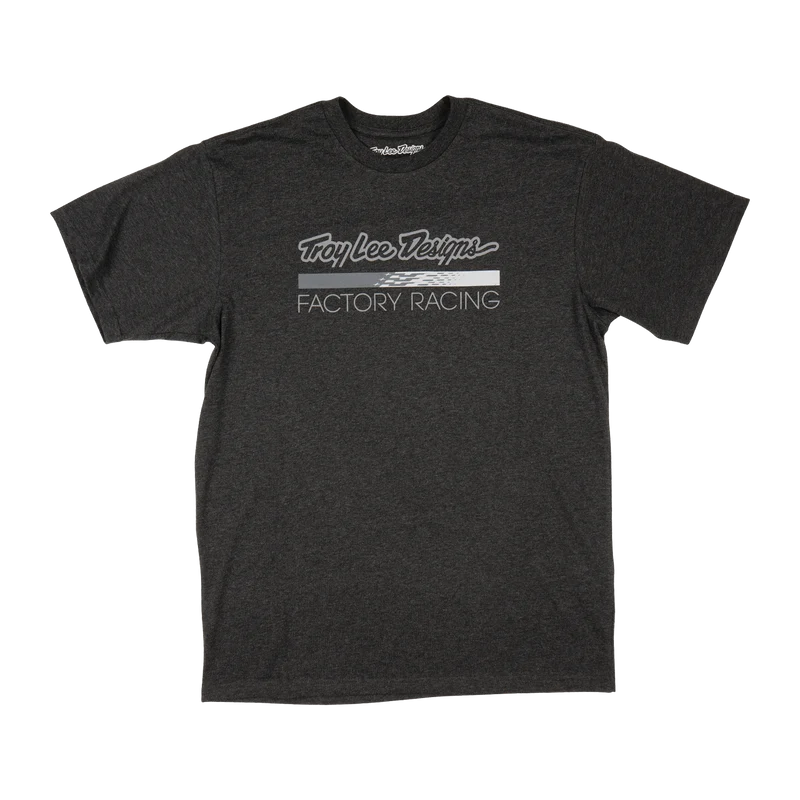 Short Sleeve Tee Troy Lee Designs Factory Racing Black Heather / Gray