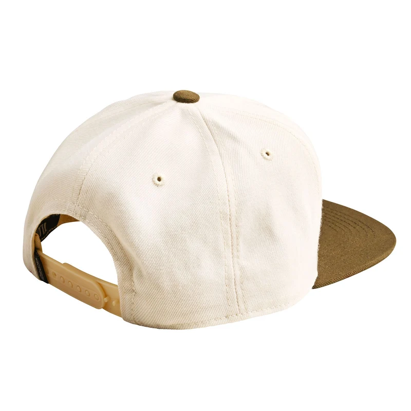 Flat Bill Snapback Peace Vintage White / Olive