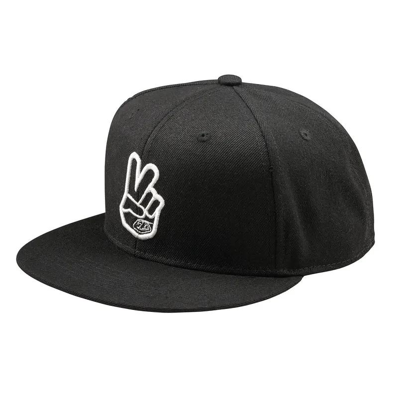 Flat Bill Snapback Peace Black
