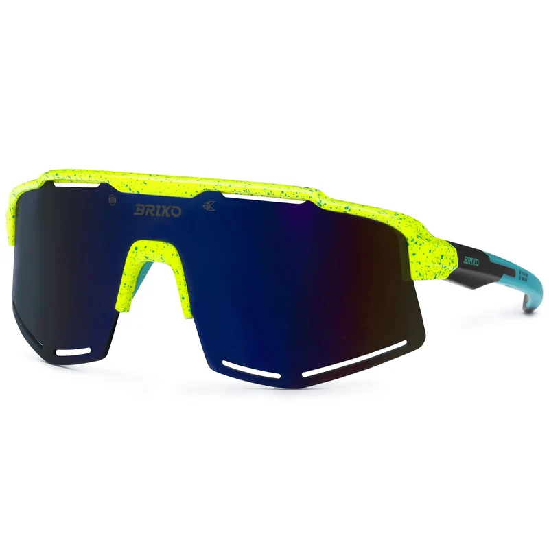 KOMI - Glasses - Sunglasses - Unisex - Dotted Yellow Turquoise-BM3