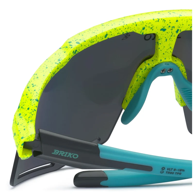 KOMI - Glasses - Sunglasses - Unisex - Dotted Yellow Turquoise-BM3