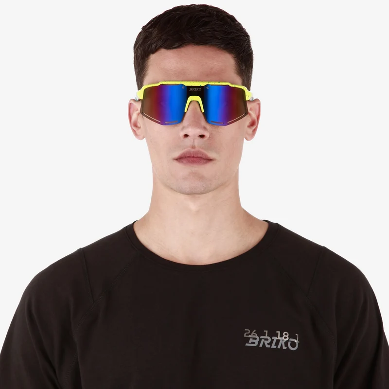 KOMI - Glasses - Sunglasses - Unisex - Dotted Yellow Turquoise-BM3