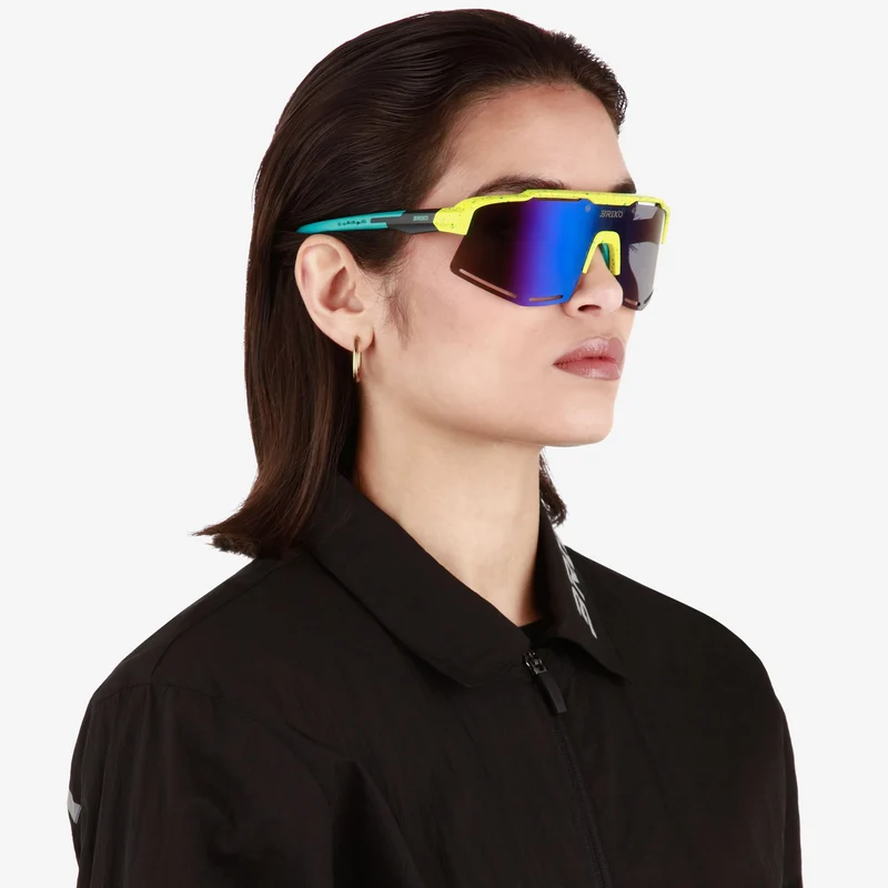 KOMI - Glasses - Sunglasses - Unisex - Dotted Yellow Turquoise-BM3