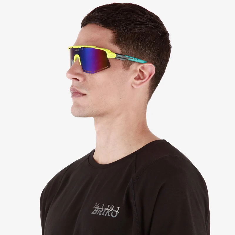 KOMI - Glasses - Sunglasses - Unisex - Dotted Yellow Turquoise-BM3