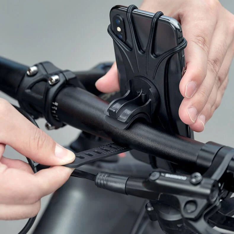 UniversalHandlebarMount™ | Support telephone velo en silicone avec rotation 360°