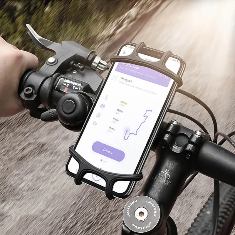 UniversalHandlebarMount™ | Support telephone velo en silicone avec rotation 360°