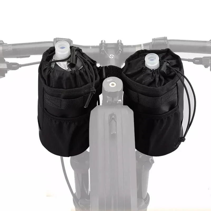 BikeBottlePack™ | Sacoche guidon vélo porte-bouteille isotherme avec poche de rangement