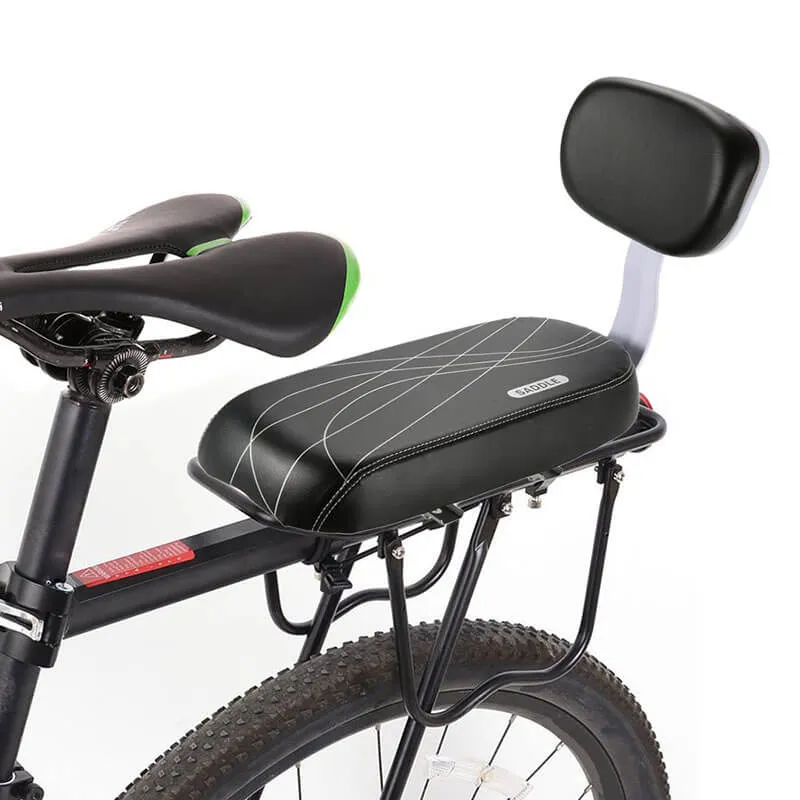 BackRestPlus™ | Siege enfant velo arrière avec dossier confortable et assise sécurisée