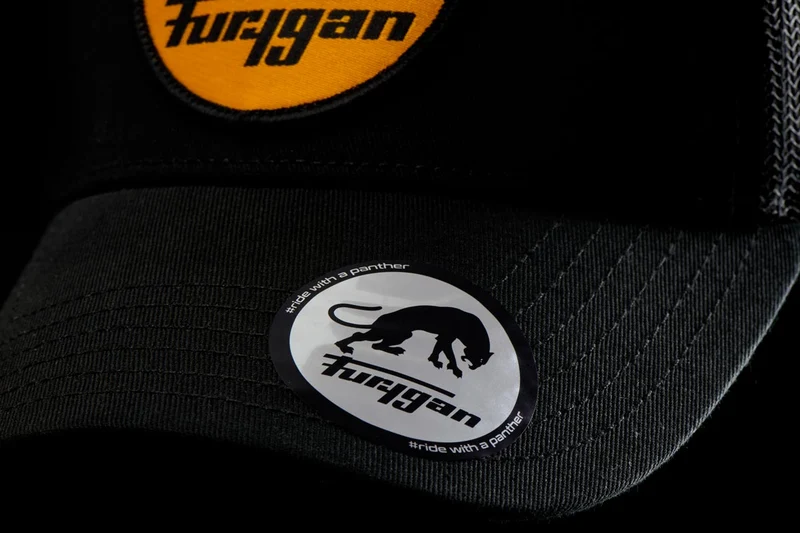 Casquette Furygan TRUCKER LOGO Noir-Jaune — La Panthère en Avant